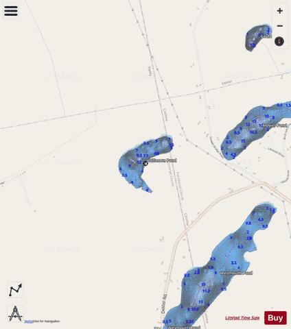 Halfmoon Pond depth contour Map - i-Boating App - Streets