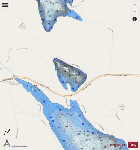 Heart Pond depth contour Map - i-Boating App - Streets