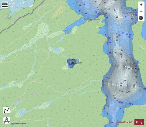 Hill Pond depth contour Map - i-Boating App - Streets