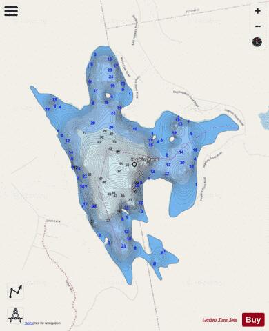 Hopkins Pond depth contour Map - i-Boating App - Streets