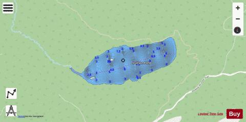 Hudson Pond depth contour Map - i-Boating App - Streets
