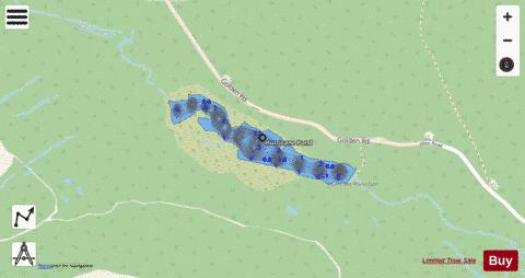 Hurricane Pond depth contour Map - i-Boating App - Streets
