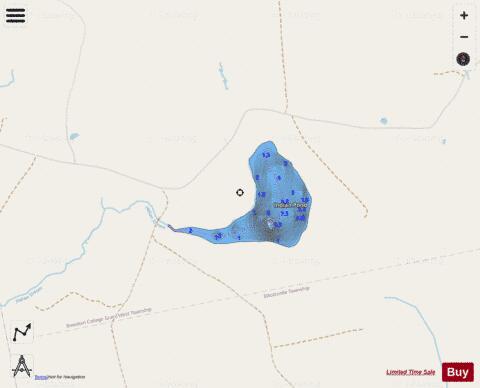 Indian Pond depth contour Map - i-Boating App - Streets