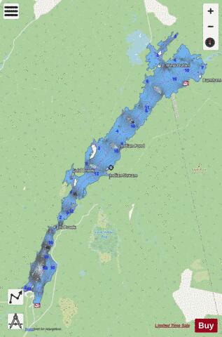 Indian Pond depth contour Map - i-Boating App - Streets