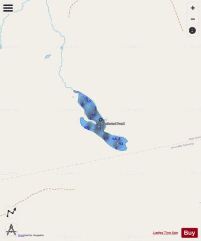 Ironbound Pond depth contour Map - i-Boating App - Streets