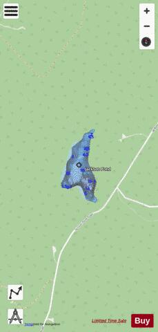 Jackson Pond depth contour Map - i-Boating App - Streets