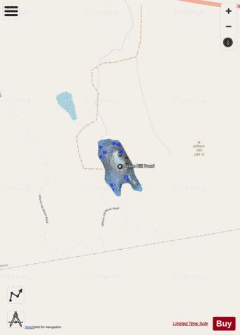 Jellison Hill Pond depth contour Map - i-Boating App - Streets