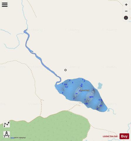 Jones Pond depth contour Map - i-Boating App - Streets
