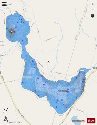 Little Bear Pond depth contour Map - i-Boating App - Streets