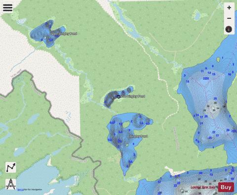 Little Dingley Pond depth contour Map - i-Boating App - Streets