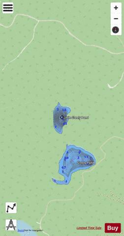 Little Greely Pond depth contour Map - i-Boating App - Streets