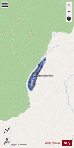 Little Indian Pond depth contour Map - i-Boating App - Streets