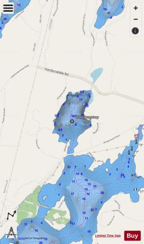 Little Purgatory Pond depth contour Map - i-Boating App - Streets