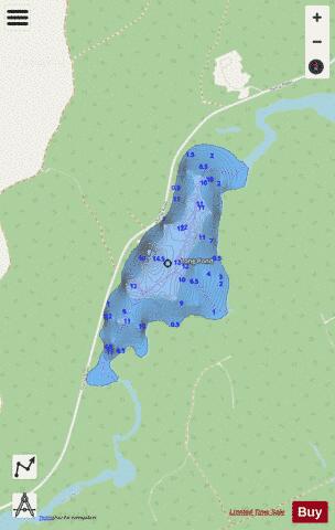 Long Pond depth contour Map - i-Boating App - Streets