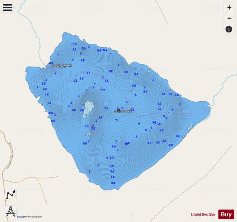 Longley Pond depth contour Map - i-Boating App - Streets