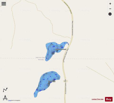 Matherson Pond depth contour Map - i-Boating App - Streets