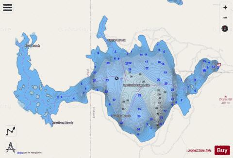 Meduxnekeag Lake depth contour Map - i-Boating App - Streets