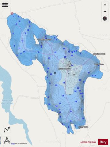 Molasses Pond depth contour Map - i-Boating App - Streets