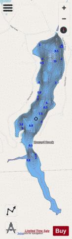 Monson Pond depth contour Map - i-Boating App - Streets