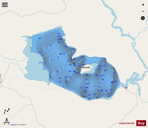 Mooseleuk Lake depth contour Map - i-Boating App - Streets