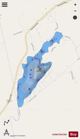 Morrill Pond depth contour Map - i-Boating App - Streets