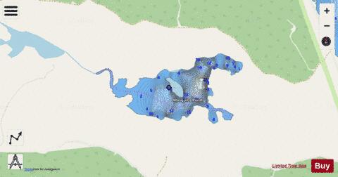 Mosquito Pond depth contour Map - i-Boating App - Streets