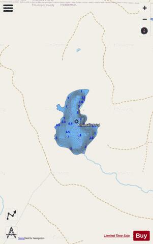 Mountain Pond depth contour Map - i-Boating App - Streets