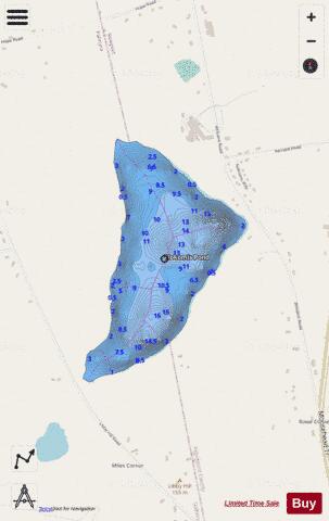 Nokomis Pond depth contour Map - i-Boating App - Streets