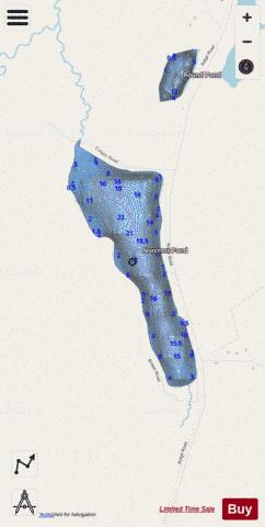 Norcross Pond depth contour Map - i-Boating App - Streets