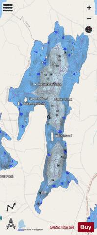 Parker Pond depth contour Map - i-Boating App - Streets