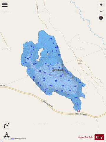 Patrick Lake depth contour Map - i-Boating App - Streets