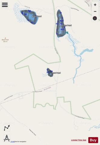 Peat Pond depth contour Map - i-Boating App - Streets