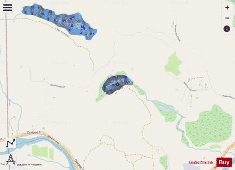 Plain Pond depth contour Map - i-Boating App - Streets