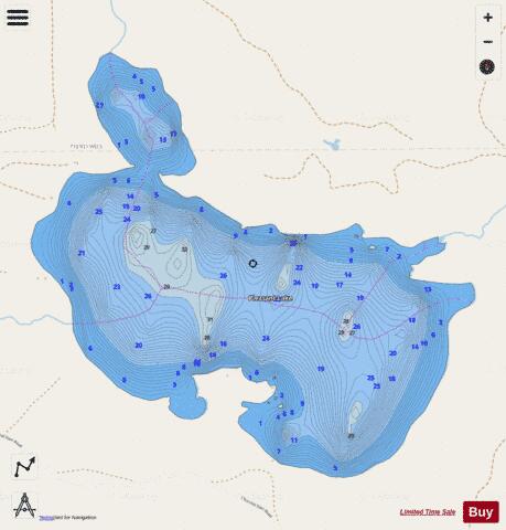 Pleasant Lake depth contour Map - i-Boating App - Streets