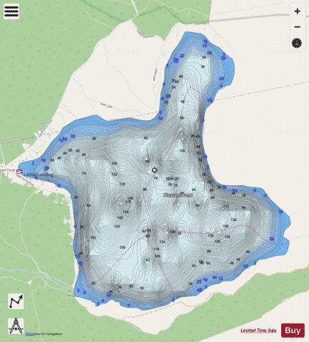 Pleasant Pond depth contour Map - i-Boating App - Streets
