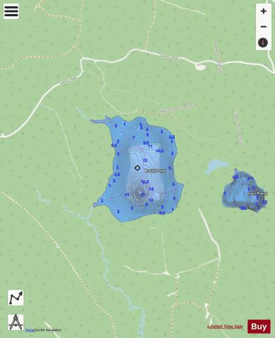 Rock Pond depth contour Map - i-Boating App - Streets