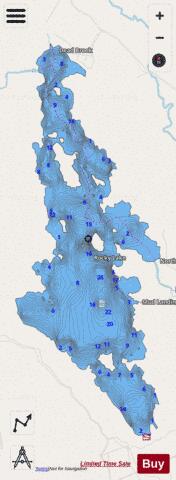 Rocky Lake depth contour Map - i-Boating App - Streets