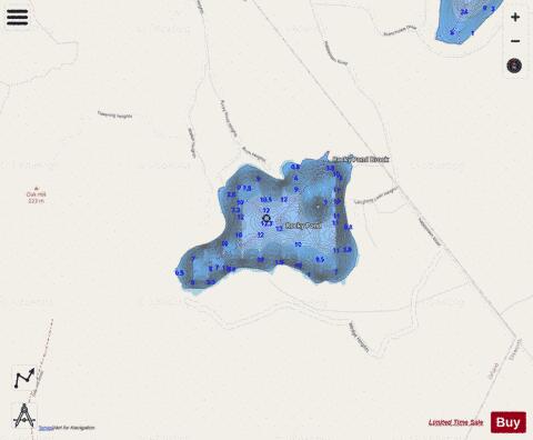 Rocky Pond depth contour Map - i-Boating App - Streets