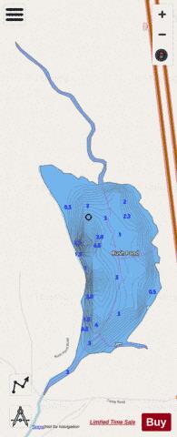 Rush Pond depth contour Map - i-Boating App - Streets