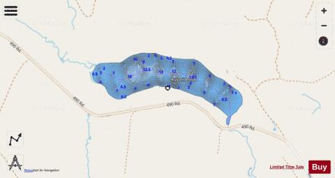 Russell Pond depth contour Map - i-Boating App - Streets