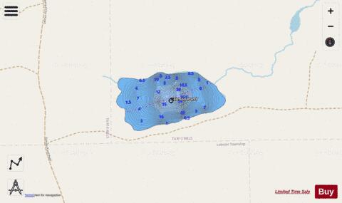 Salmon Pond depth contour Map - i-Boating App - Streets
