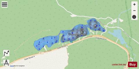 Sandy River Ponds depth contour Map - i-Boating App - Streets