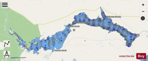 Seboomook Lake depth contour Map - i-Boating App - Streets