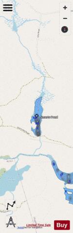 Smarts Pond depth contour Map - i-Boating App - Streets
