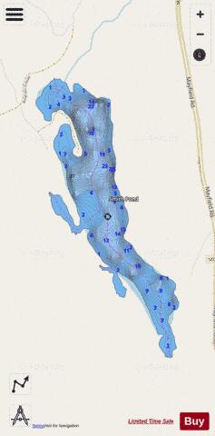 Smith Pond depth contour Map - i-Boating App - Streets