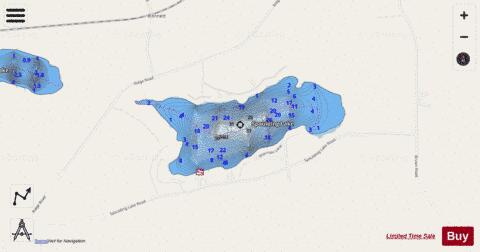 Spaulding Lake depth contour Map - i-Boating App - Streets
