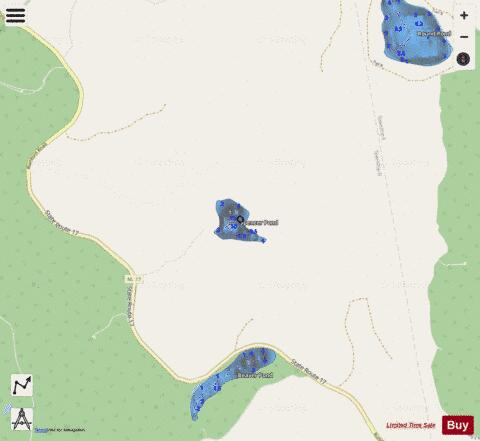 Spencer Pond depth contour Map - i-Boating App - Streets