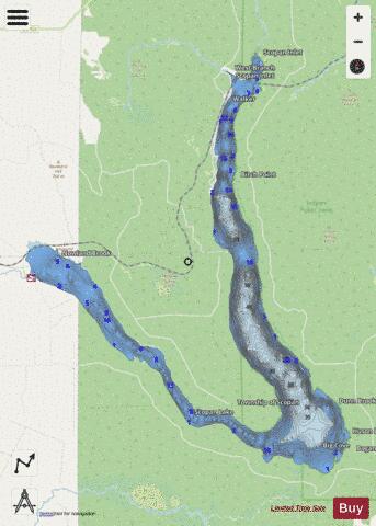 Scopan Lake depth contour Map - i-Boating App - Streets
