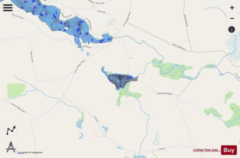 Swan Pond depth contour Map - i-Boating App - Streets