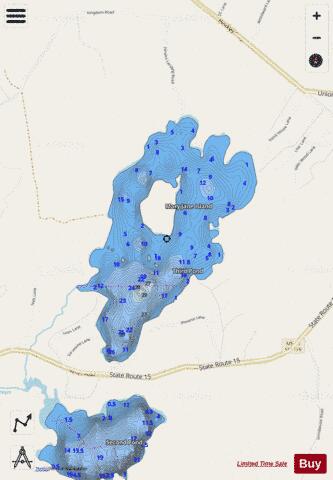 Third Pond depth contour Map - i-Boating App - Streets